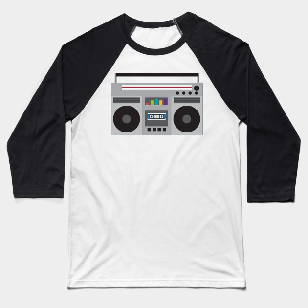 Stereo Music Boombox Baseball T-Shirt by edwardecho